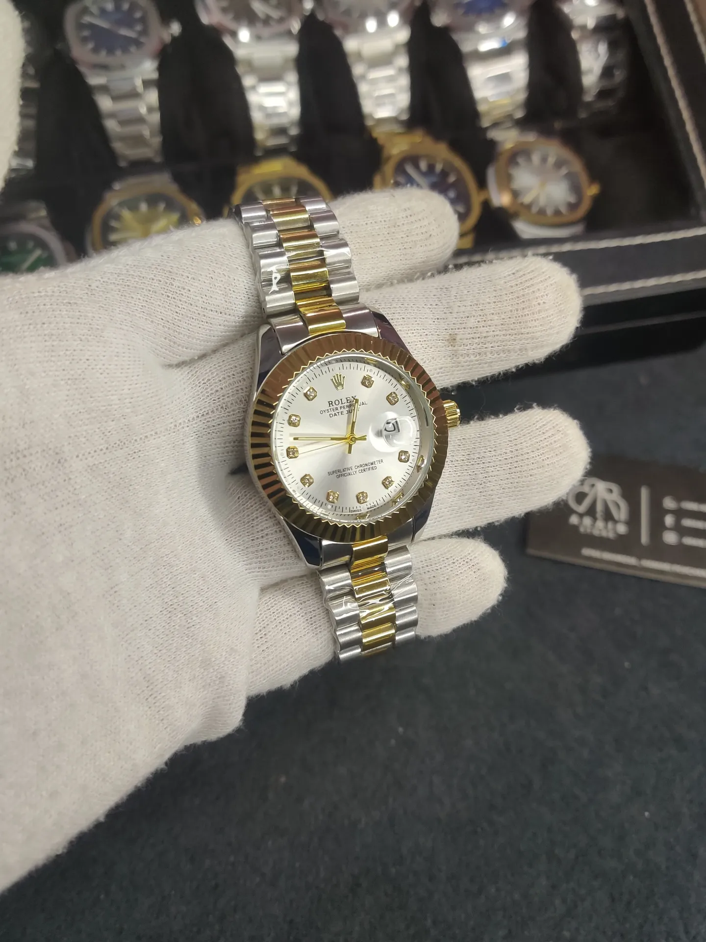Rolex two tone chain- White dial