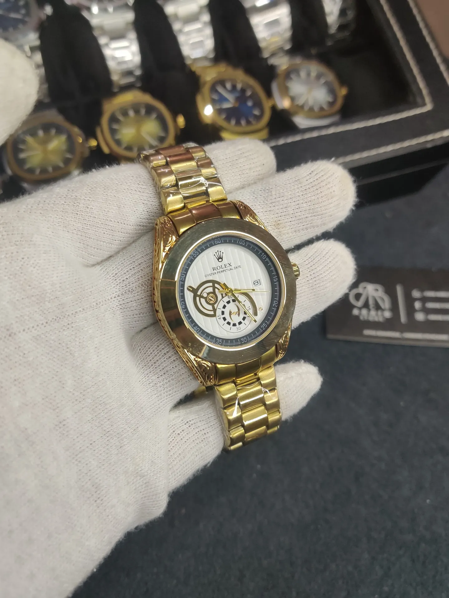 Rolex Golden royal Chain- White Dial