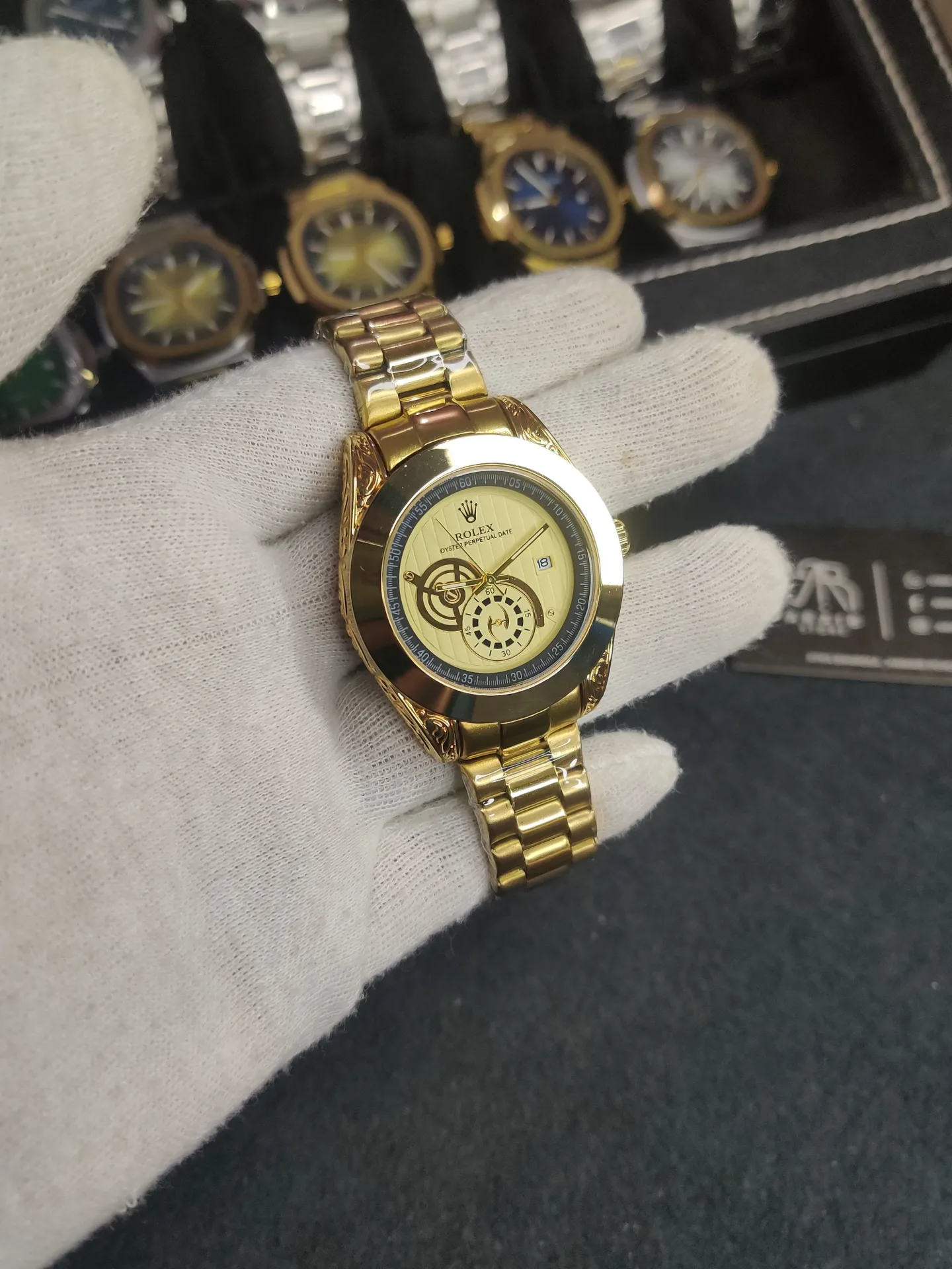 Rolex Golden royal Chain- Golden Dial