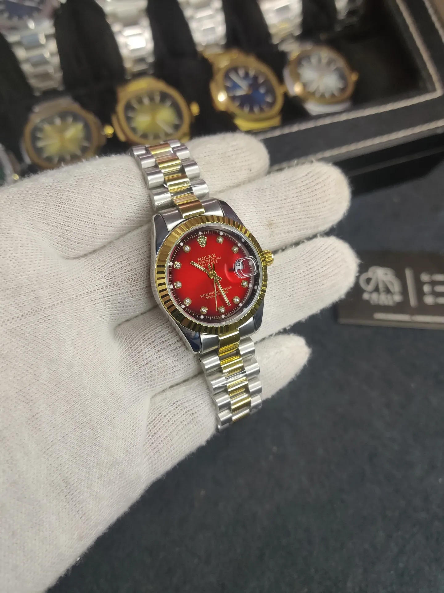 Rolex Two tone- Wine dial Ladies