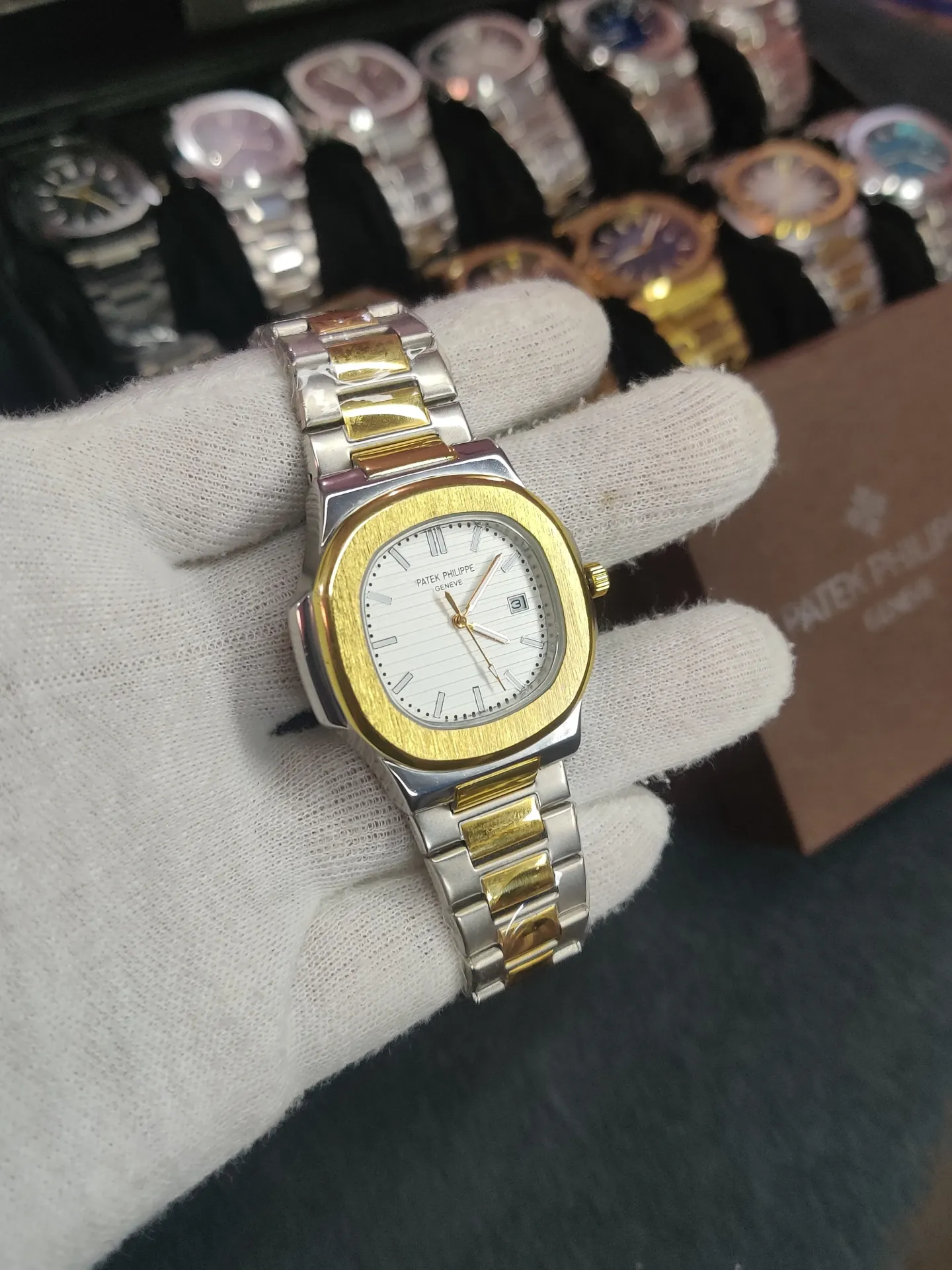 PP two tone Chain- White dial