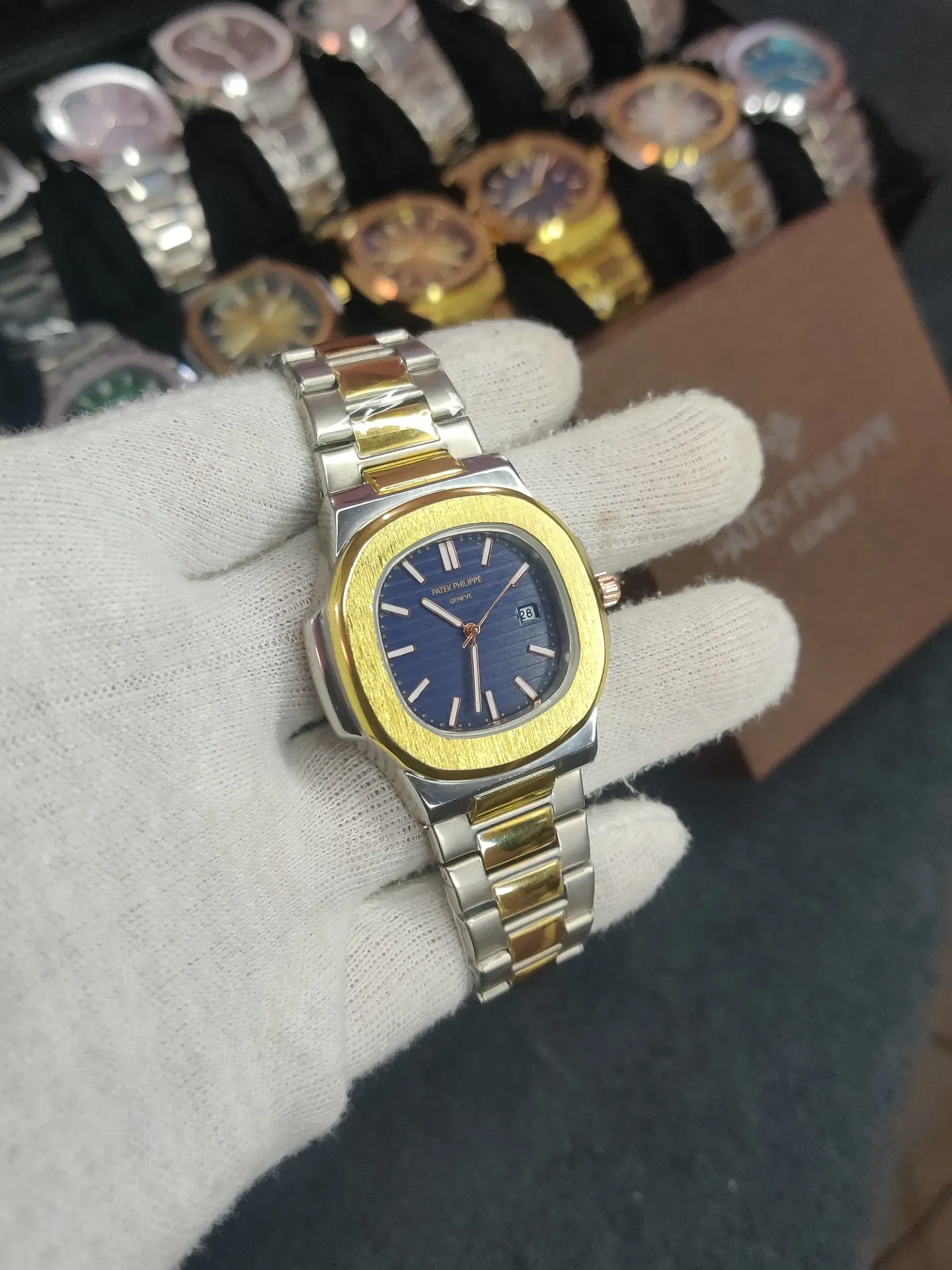 PP two tone Chain- Blue dial