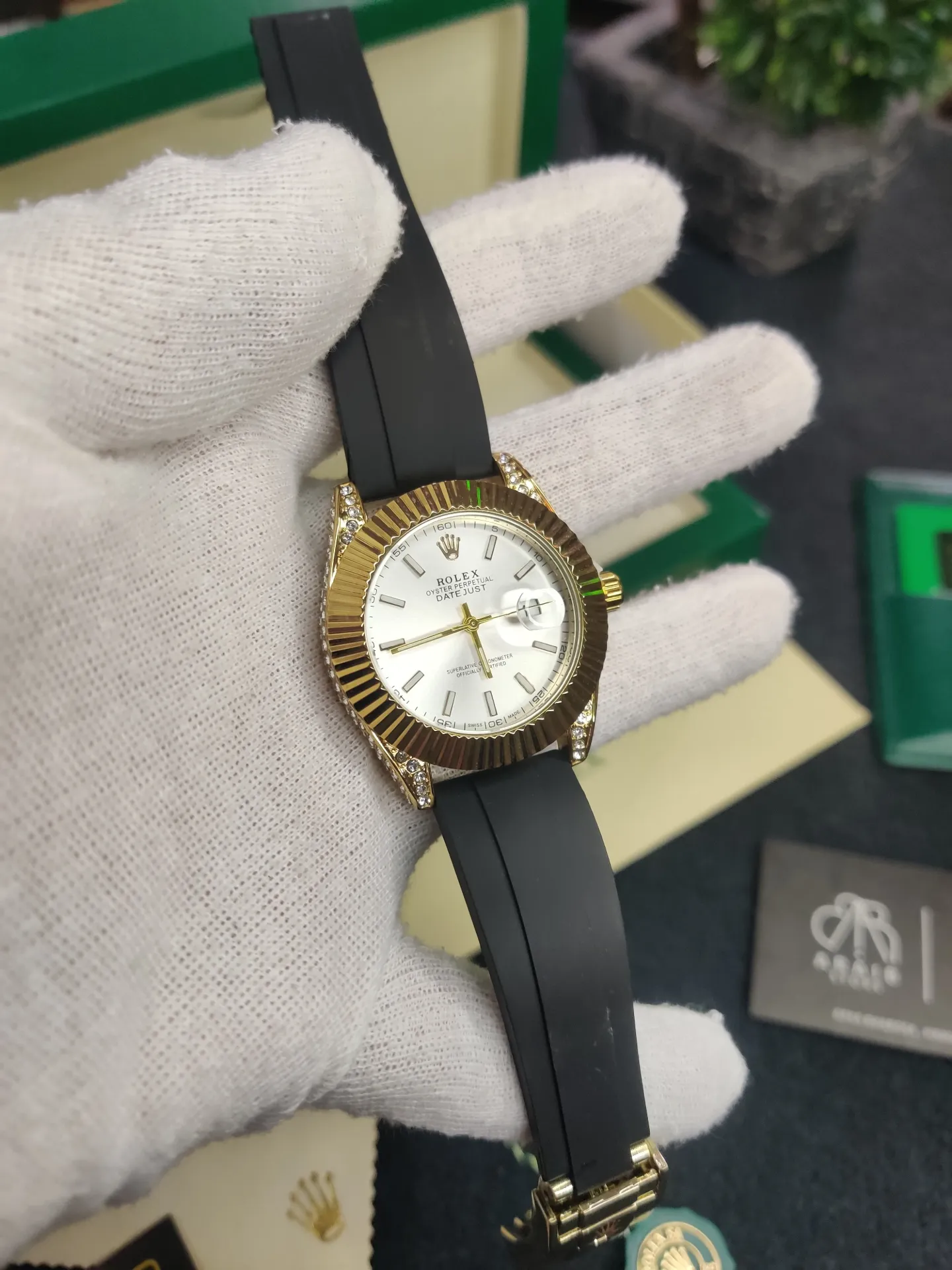 Rolex Datejust silicon strap- White dial