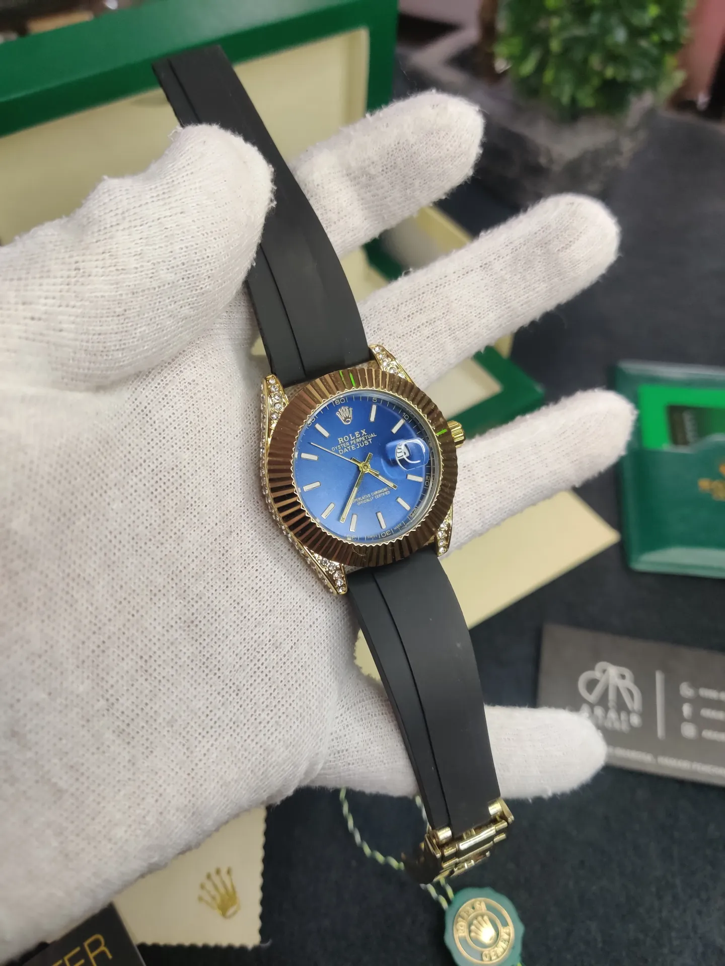 Rolex Datejust silicon strap- Blue dial