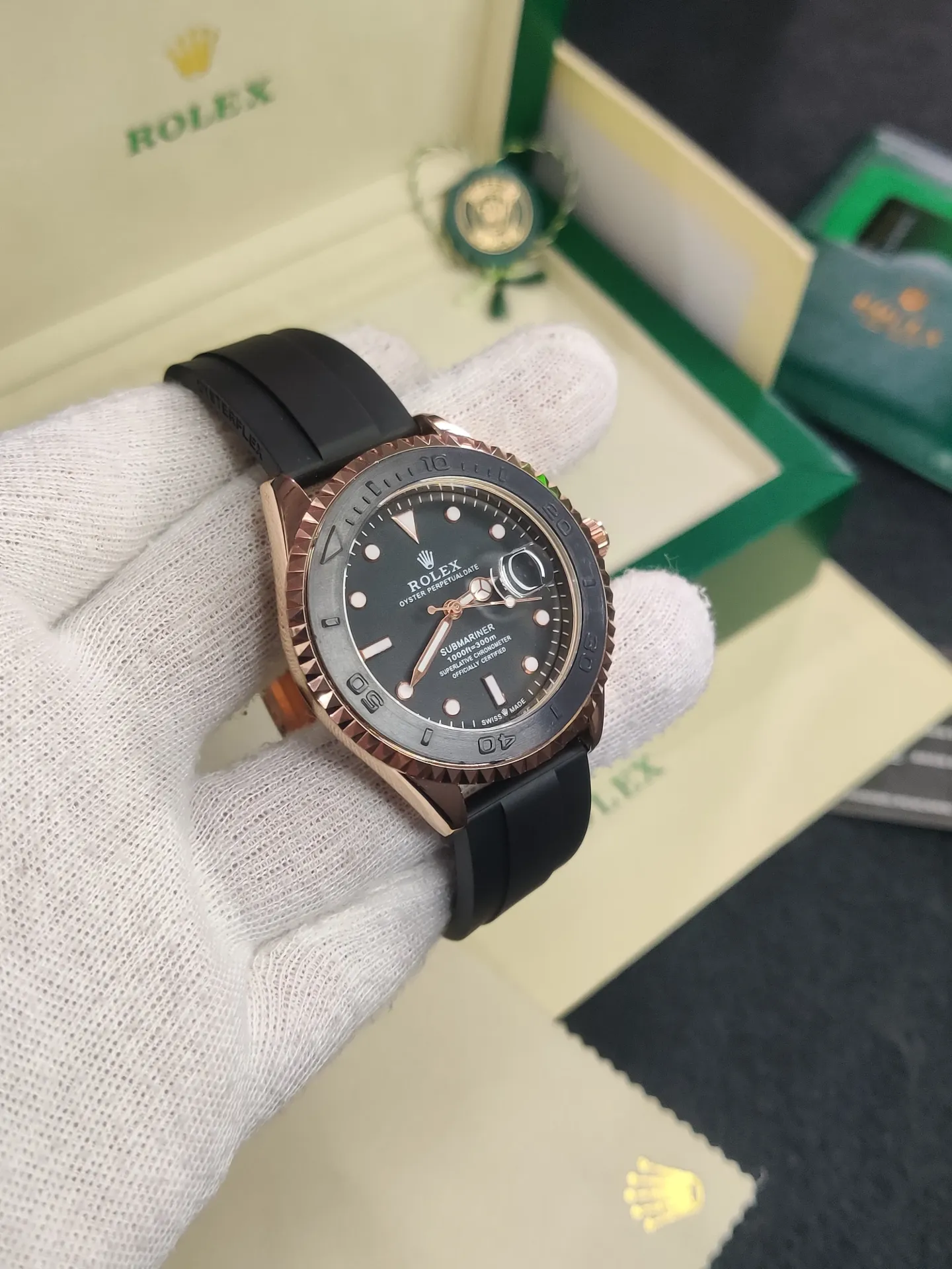 Rolex Submariner silicon strap- Black dial