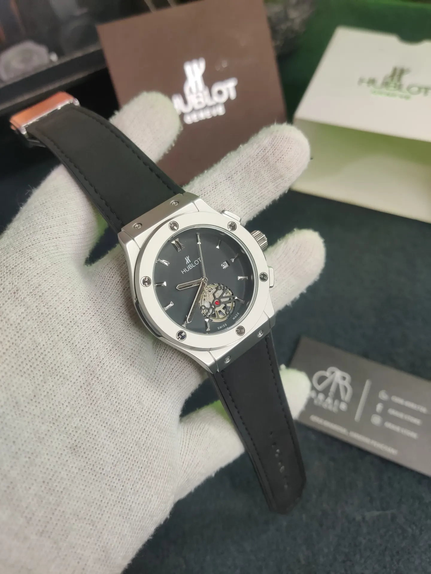 Hublot silicon strap- Black dial