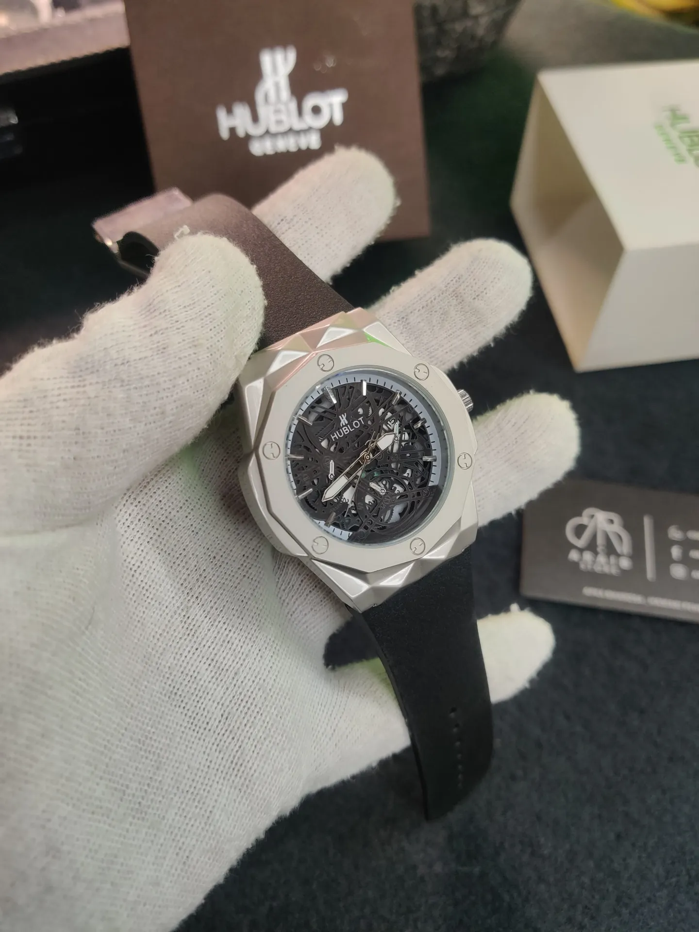 Hublot silicon strap- Black dial