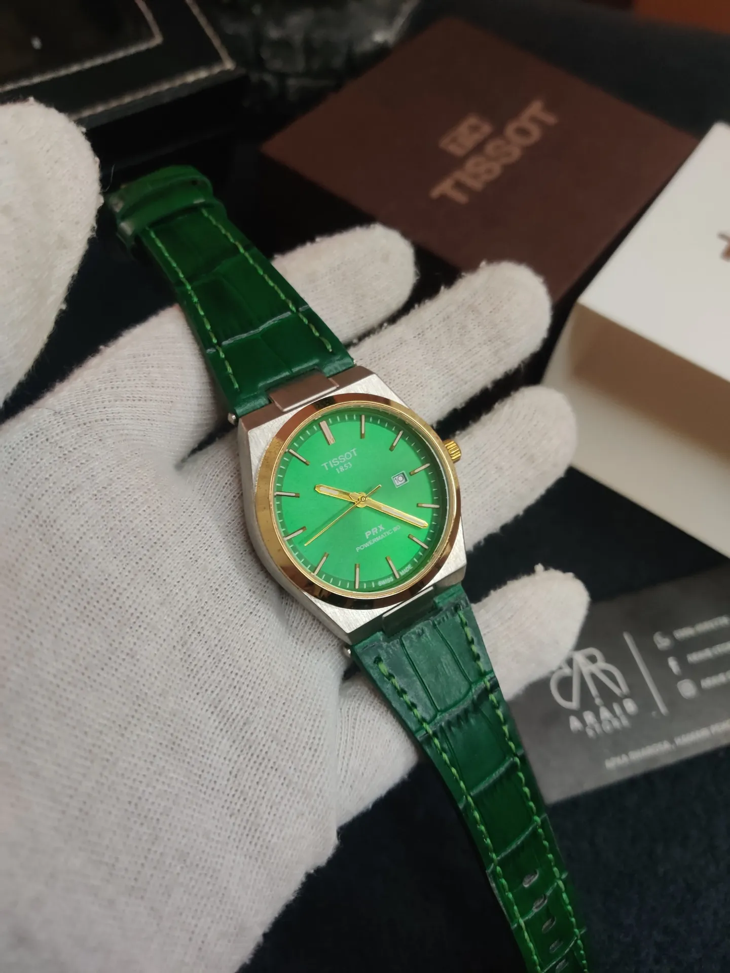 Tissot leather strap- Green Edition
